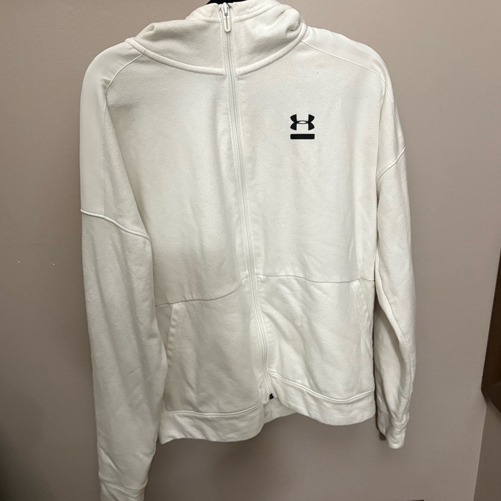 Under Armour White Threadborne Hoodie